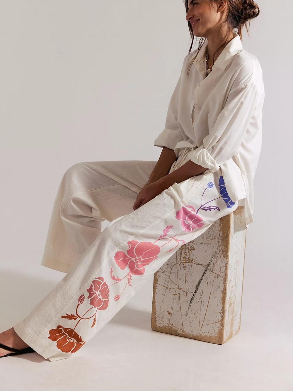 Free people Hudson Canyon Side Printed Pull-On Pants